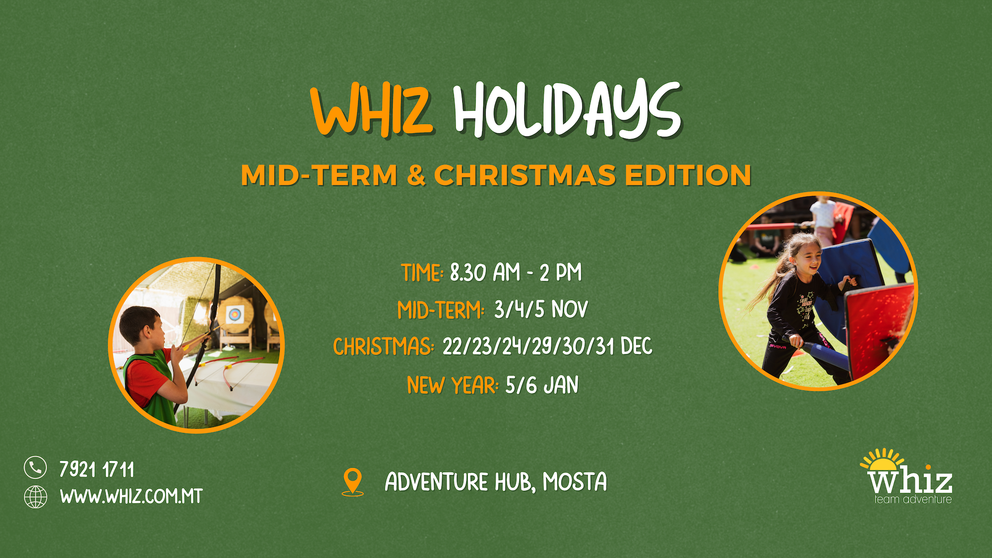 WHIZ HOLIDAYS Holiday outdoor adventures